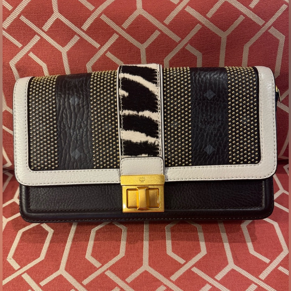 MCM - Calf Leather/Hair Flap Bag - EXCELLENT USED CONDITION - Beautiful, Unique